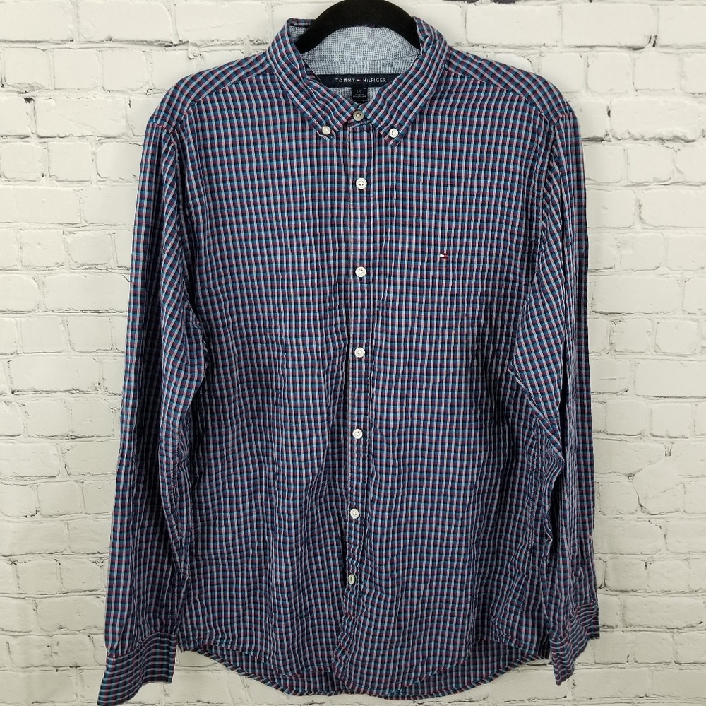 TOMMY HILFIGER | gingham button down shirt